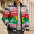 Christmas Burkina Faso Bomber Puffer Jacket Reindeer Star Design - Wonder Print Shop