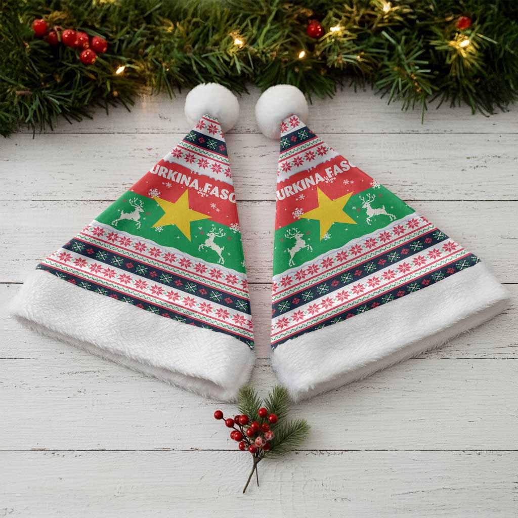 Christmas Burkina Faso Christmas Santa Hat Reindeer Star Design - Wonder Print Shop