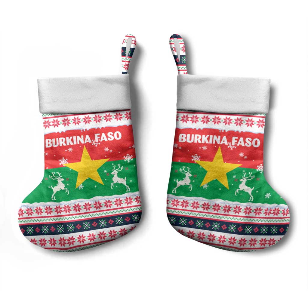 Christmas Burkina Faso Christmas Stocking Reindeer Star Design - Wonder Print Shop