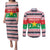 Christmas Burkina Faso Couples Matching Puletasi and Long Sleeve Button Shirt Reindeer Star Design - Wonder Print Shop