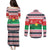 Christmas Burkina Faso Couples Matching Puletasi and Long Sleeve Button Shirt Reindeer Star Design - Wonder Print Shop