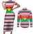 Christmas Burkina Faso Couples Matching Short Sleeve Bodycon Dress and Long Sleeve Button Shirt Reindeer Star Design - Wonder Print Shop