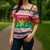 Christmas Burkina Faso Cross Shoulder Shirt Reindeer Star Design - Wonder Print Shop