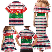 Christmas Burkina Faso Family Matching Mermaid Dress and Hawaiian Shirt Reindeer Star Design - Wonder Print Shop
