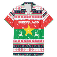 Christmas Burkina Faso Family Matching Mermaid Dress and Hawaiian Shirt Reindeer Star Design - Wonder Print Shop