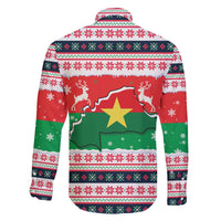 Christmas Burkina Faso Family Matching Off The Shoulder Long Sleeve Dress and Hawaiian Shirt Reindeer Star Design - Wonder Print Shop