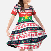 Christmas Burkina Faso Family Matching Off Shoulder Maxi Dress and Hawaiian Shirt Reindeer Star Design - Wonder Print Shop