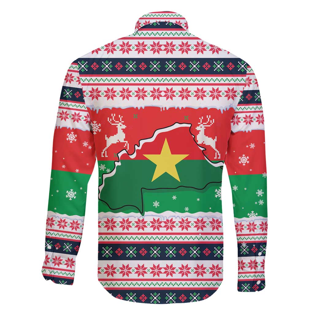 Christmas Burkina Faso Family Matching Off Shoulder Maxi Dress and Hawaiian Shirt Reindeer Star Design - Wonder Print Shop