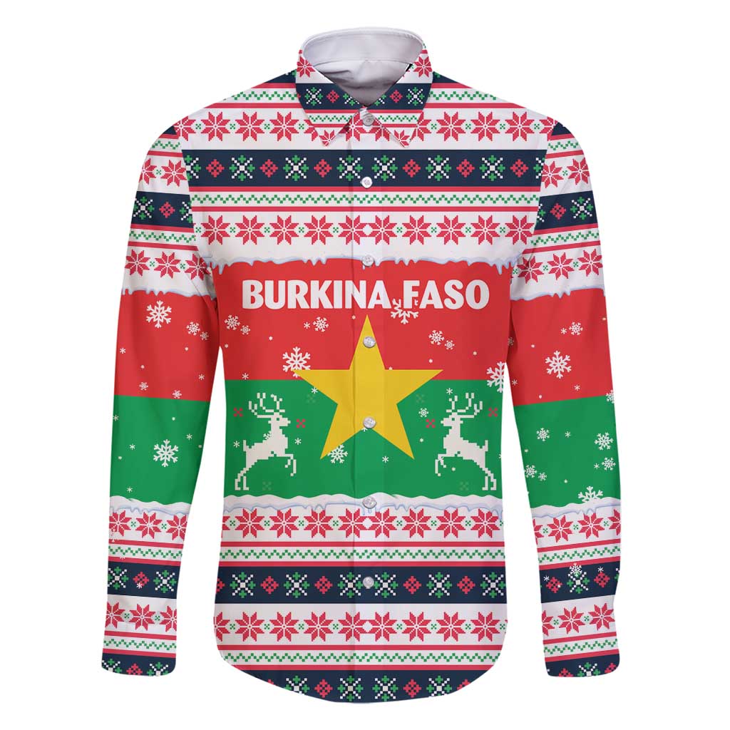 Christmas Burkina Faso Family Matching Summer Maxi Dress and Hawaiian Shirt Reindeer Star Design - Wonder Print Shop