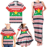 Christmas Burkina Faso Family Matching Tank Maxi Dress and Hawaiian Shirt Reindeer Star Design - Wonder Print Shop