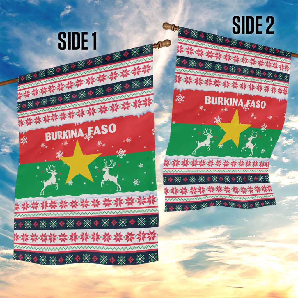 Christmas Burkina Faso Garden Flag Reindeer Star Design - Wonder Print Shop