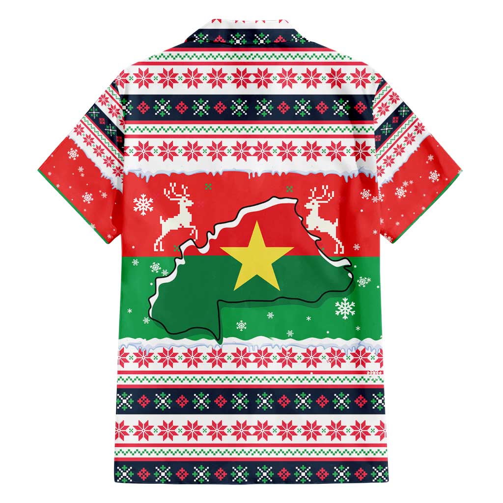 Christmas Burkina Faso Hawaiian Shirt Reindeer Star Design - Wonder Print Shop