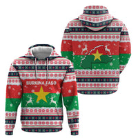 Christmas Burkina Faso Hoodie Reindeer Star Design - Wonder Print Shop