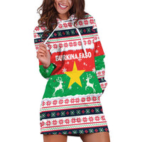 Christmas Burkina Faso Hoodie Dress Reindeer Star Design - Wonder Print Shop