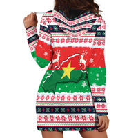 Christmas Burkina Faso Hoodie Dress Reindeer Star Design - Wonder Print Shop