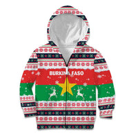 Christmas Burkina Faso Kid Hoodie Reindeer Star Design - Wonder Print Shop