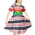 Christmas Burkina Faso Kid Short Sleeve Dress Reindeer Star Design - Wonder Print Shop