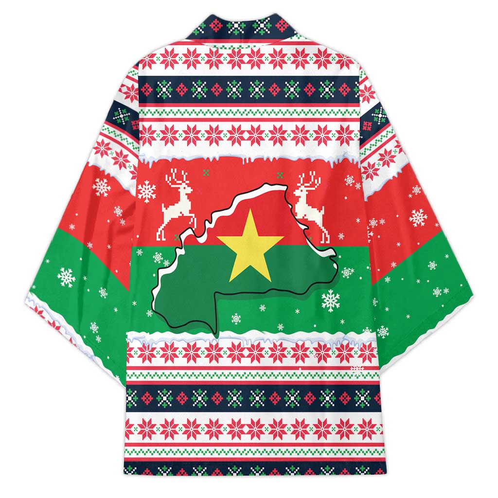 Christmas Burkina Faso Kimono Reindeer Star Design - Wonder Print Shop