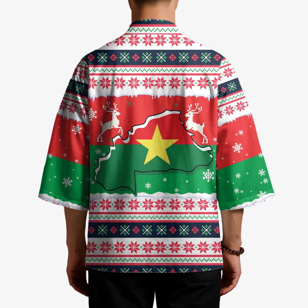 Christmas Burkina Faso Kimono Reindeer Star Design - Wonder Print Shop
