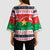 Christmas Burkina Faso Kimono Sleeve Blouse Reindeer Star Design - Wonder Print Shop