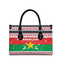 Christmas Burkina Faso Leather Bag Reindeer Star Design - Wonder Print Shop