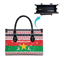 Christmas Burkina Faso Leather Bag Reindeer Star Design - Wonder Print Shop