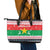 Christmas Burkina Faso Leather Tote Bag Reindeer Star Design - Wonder Print Shop