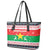 Christmas Burkina Faso Leather Tote Bag Reindeer Star Design - Wonder Print Shop