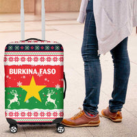 Christmas Burkina Faso Luggage Cover Reindeer Star Design - Wonder Print Shop