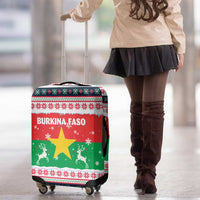 Christmas Burkina Faso Luggage Cover Reindeer Star Design - Wonder Print Shop