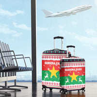 Christmas Burkina Faso Luggage Cover Reindeer Star Design - Wonder Print Shop