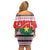 Christmas Burkina Faso Off Shoulder Short Dress Reindeer Star Design - Wonder Print Shop
