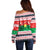 Christmas Burkina Faso Off Shoulder Sweater Reindeer Star Design - Wonder Print Shop