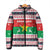 Christmas Burkina Faso Padded Jacket Reindeer Star Design - Wonder Print Shop