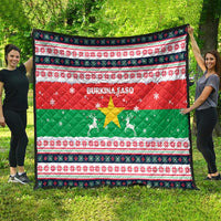 Christmas Burkina Faso Quilt Reindeer Star Design - Wonder Print Shop