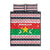 Christmas Burkina Faso Quilt Bed Set Reindeer Star Design - Wonder Print Shop