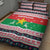 Christmas Burkina Faso Quilt Bed Set Reindeer Star Design - Wonder Print Shop