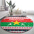 Christmas Burkina Faso Round Carpet Reindeer Star Design - Wonder Print Shop