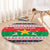 Christmas Burkina Faso Round Carpet Reindeer Star Design - Wonder Print Shop