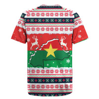 Christmas Burkina Faso Rugby Jersey Reindeer Star Design - Wonder Print Shop