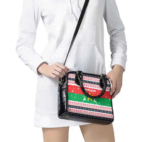 Christmas Burkina Faso Shoulder Handbag Reindeer Star Design - Wonder Print Shop