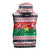Christmas Burkina Faso Sleeveless Hoodie Reindeer Star Design - Wonder Print Shop