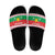 Christmas Burkina Faso Slide Sandals Reindeer Star Design - Wonder Print Shop