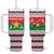 Christmas Burkina Faso Tumbler With Handle Reindeer Star Design - Wonder Print Shop