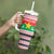 Christmas Burkina Faso Tumbler With Handle Reindeer Star Design - Wonder Print Shop