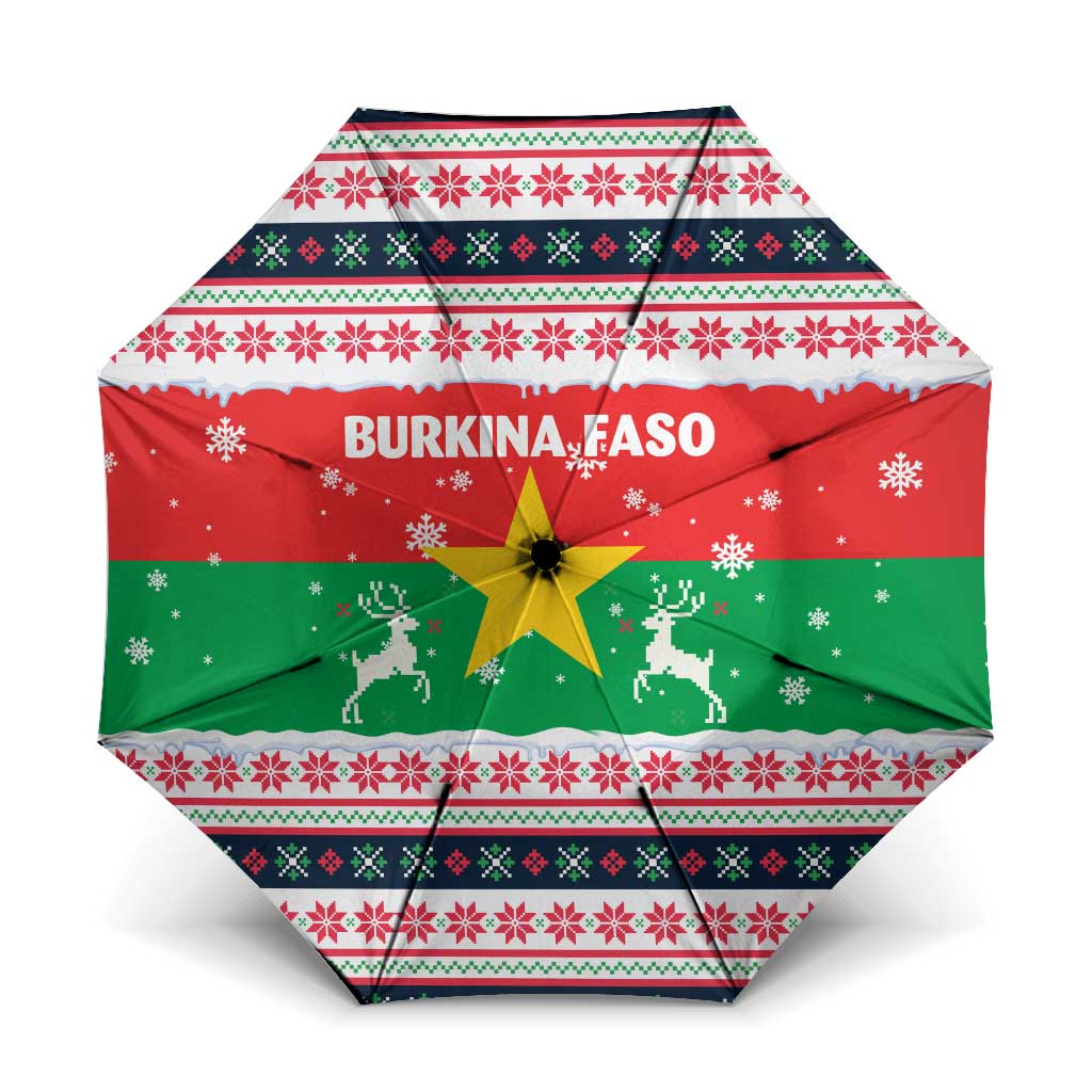 Christmas Burkina Faso Umbrella Reindeer Star Design - Wonder Print Shop
