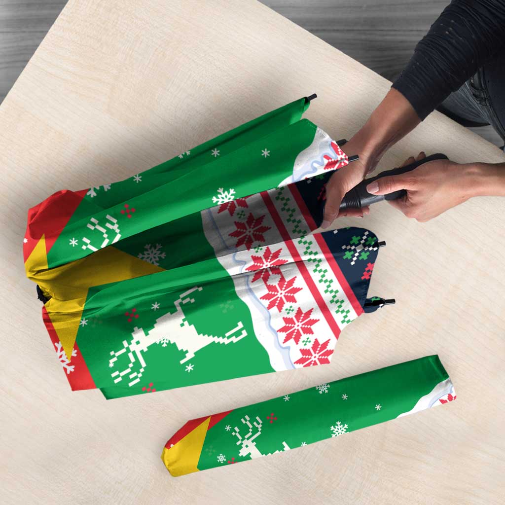 Christmas Burkina Faso Umbrella Reindeer Star Design - Wonder Print Shop