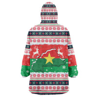 Christmas Burkina Faso Wearable Blanket Hoodie Reindeer Star Design - Wonder Print Shop