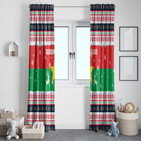 Christmas Burkina Faso Window Curtain Reindeer Star Design - Wonder Print Shop