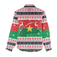 Christmas Burkina Faso Women Casual Shirt Reindeer Star Design - Wonder Print Shop